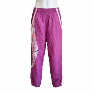 VTG Windbreaker 80s 90s Jogger Pants Pink Hammer Floral Grandma Gorpcore S Ski